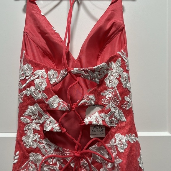 Prom Dress - Halter, Lace Up Back & Zipper - Picture 9 of 17